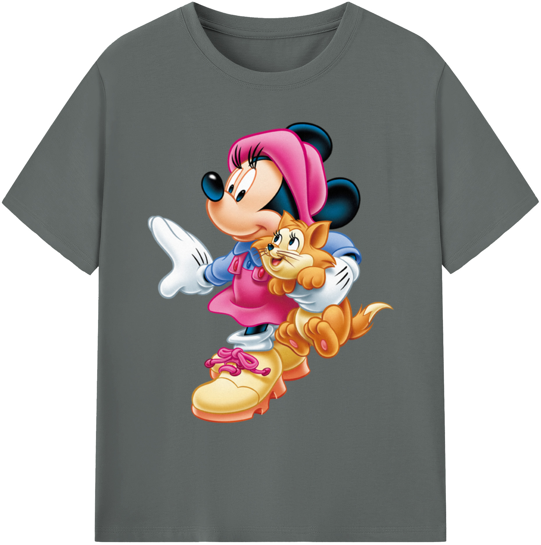 ミッキーマウス Mickey Mouse 綿100％ メンズ半袖Tシャツ｜肌触りやわらか＆通気性